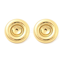 フラットラウンド 304 ステンレススチール スタッド イヤリング  ゴールドカラー  26mm&nbsp;EJEW-A125-60G