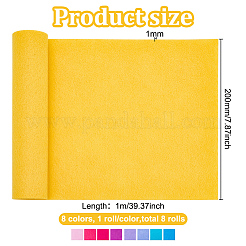 8 Rolls 8 Colors Polyester Felt Fabric&nbsp;DIY-BC0010-04B