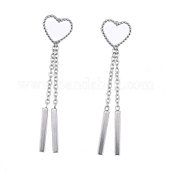 304 Stainless Steel Chain Tassel Earrings&nbsp;EJEW-I248-36