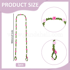 2Pcs Polyester Ribbon for Party Decoration&nbsp;HJEW-HY00118