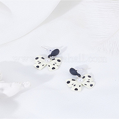 1 Pair Bowknot Alloy Enamel Stud Dangle Earrings&nbsp;EJEW-LP0007-080C