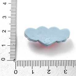 不透明な樹脂カボション  翼を持つハート  12.5x28.5x9.5mm&nbsp;CRES-I039-01D