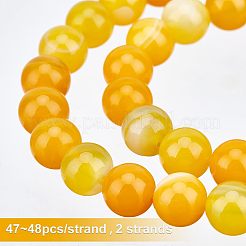 2 Strands Natural Striped Agate/Banded Agate Bead Strands&nbsp;G-OC0002-33