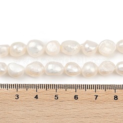 天然養殖淡水パールビーズ連売り  研磨両側  グレード3 A  ライム  8~9mm  穴：0.8mm  約33~37個/連  13.90~14.25''（35.3~36.2センチメートル）&nbsp;PEAR-P064-20C-04A