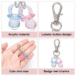 10Pcs Nipple Shape Acrylic Badge Reel Pendant Decoration&nbsp;HJEW-DR00057