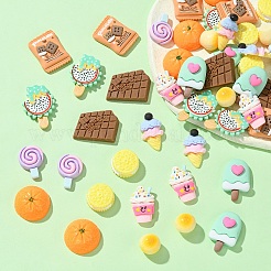 50Pcs 10 Styles Resin Decoden Cabochons&nbsp;CRES-YW0001-28