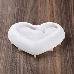 DIYキャンドルホルダーシリコンモールド  樹脂石膏コンクリート鋳造金型  ハート  130x147x32.5mm  内径：74x108mm&nbsp;SIMO-H010-15B