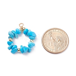 Natural & Synthetic Chip Gemstone Pendants&nbsp;X-PALLOY-JF01395