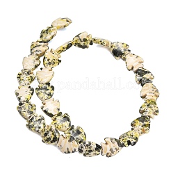 染め合成ターコイズビーズ連売り  魚  淡黄色  14x13x4.5mm  穴：1.5mm  約28個/連  15.35''（39センチメートル）&nbsp;GG-CBAAE19-03B-05