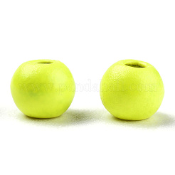 塗装合金ビーズをスプレー  ラウンド  緑黄  4x3mm  穴：1.2mm&nbsp;PALLOY-TAC0044-50F