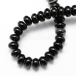 Dyed Natural Dyed & Heated Black Onyx Beads Strands&nbsp;G-S105-6mm-03