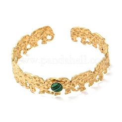 304 Stainless Steel Hollow Open Cuff Bangles&nbsp;BJEW-K230-02H-G