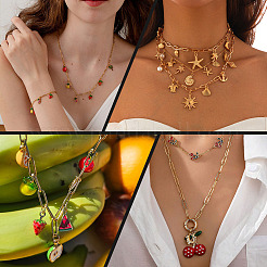 18Pcs 2 Colors 667 Stainless Steel Paperclip Chain Necklaces&nbsp;NJEW-ME0001-08
