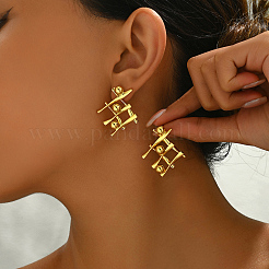 Stainless Steel Dangle Stud Earrings&nbsp;DP0671-1