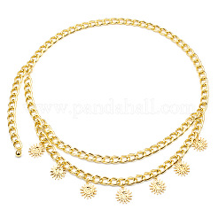 Alloy Sunflower Charm Double Layer Waist Belly Chains for Women&nbsp;FS-WG2E8BA-01