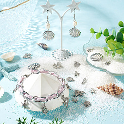 24Pcs 6 Styles 304 Stainless Steel Pendants&nbsp;STAS-TA0006-37P