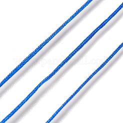 ナイロン編みコード  ジュエリー製作やマクラメ工芸用の中国結び紐  ブルー  0.8mm  38~40 m /ロール&nbsp;NWIR-C003-01A-17