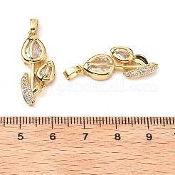 Brass Micro Pave Cubic Zirconia Pendants&nbsp;KK-G533-04G-01