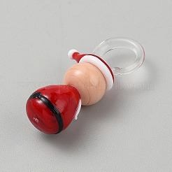 クリスマスガラスペンダント  サンタクロース  39x18x12mm  穴：9.5mm&nbsp;GLAA-CJC0019-06B