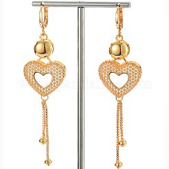Heart Tassel Brass Hoop Earrings&nbsp;JA5879