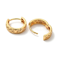 Brass Hollow Hoop Earrings&nbsp;EJEW-M236-01E-G