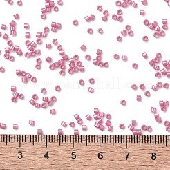 シリンダーシードビーズ  不透明色の光沢  均一サイズ  淡いバイオレットレッド  2x1.5mm  穴：0.8mm  約888個/10g&nbsp;X-SEED-H001-H20