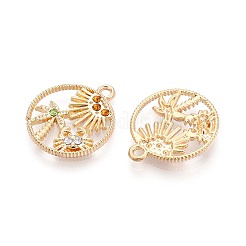 Alloy and Rhinestone Pendants&nbsp;PALLOY-T092-17G