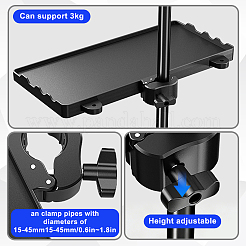 ABS樹脂製楽器トレイラック  長方形  ブラック  350x225x32mm  内径：345x160mm&nbsp;ODIS-WH0030-291