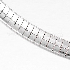 変色しない304ステンレススチールネックレス  カニカン付き  ステンレス鋼色  13.8cm（5-7/16インチ）&nbsp;X-NJEW-D274-03P