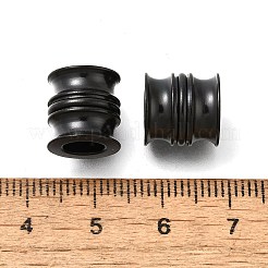 イオンプレーティング（IP）304ステンレスビーズ  コラム  ブラック  11x11mm&nbsp;STAS-E039-32B