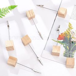 ウッドネームカードホルダー  名刺入れ  アリゲーターヘアクリップ付き  バリーウッド  11.9cm&nbsp;AJEW-WH0119-16