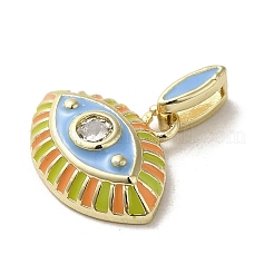 Brass Enamel Charms&nbsp;KK-E092-10G-02