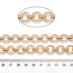 鉄製丸リングリンクチェーン  溶接されていない  スプールで  ライトゴールド  12x1mm  約32.81フィート（10m）/ロール&nbsp;CH-N004-07KCG