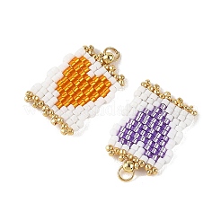 Romantic Glass Seed Bead Pendants&nbsp;PALLOY-MZ01384
