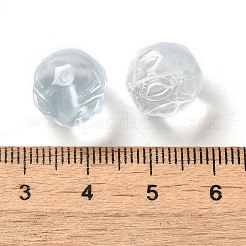 透明ガラスビーズ  キューブ  ホワイトスモーク  12x12x12mm  穴：1.4mm&nbsp;GLAA-A012-02C