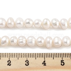 天然養殖淡水パールビーズ連売り  ポテト  古いレース  4.8~5.2mm  穴：0.6mm  約34~35個/連  6.69~7.09インチ（17~18cm）&nbsp;PEAR-C003-28