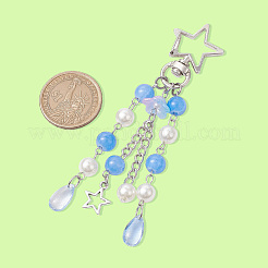 4Pcs Acrylic & ABS Plastic Pearl Jellyfish Pendant Decorations&nbsp;KEYC-SP0001-32B