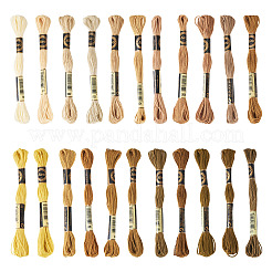 22 Bundles 22 Colors Autumn Themed Polyester Embroidery Floss&nbsp;OCOR-TA0002-80