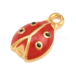 304 Stainless Steel with Red Enamel Charms&nbsp;SA-CBABA5E-06G