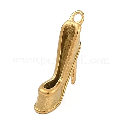 304ステンレスペンダント  ハイヒールシューズチャーム  ゴールドカラー  13.5x16x3.5mm  穴：1.4mm&nbsp;LS-STAS-K291-05C-G