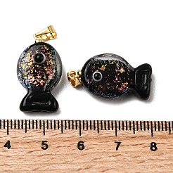 Handmade Dichroic Foil Lampwork Pendants&nbsp;DICH-G001-01G-04
