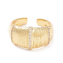 Cubic Zirconia Cuff Ring&nbsp;RJEW-P026-03G