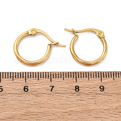 304ステンレススチールフープピアス  低刺激性のイヤリング  ミックスカラー  16x15.5x2mm  ピン：0.6x1mm&nbsp;EJEW-D195-M
