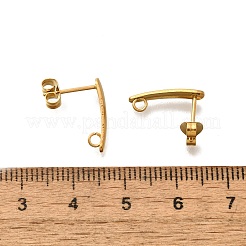 304 Stainless Steel Stud Earrings Findings&nbsp;STAS-D310-09G-01