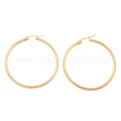 Ion Plating(IP) 304 Stainless Steel Hoop Earrings&nbsp;LS-EJEW-N0016-11G-G