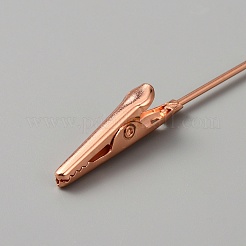 Iron Alligator Clips&nbsp;AJEW-WH0258-833RG