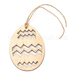 DIY Egg Shape Handmade Hollow Out Graffiti Wood&nbsp;WOOD-G007-01G