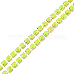 Brass Rhinestone Strass Chains&nbsp;CHC-N017-003B-B02
