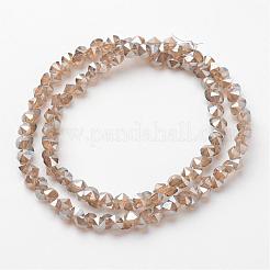 Electroplate Glass Bead Strands&nbsp;EGLA-J138-A-PL03