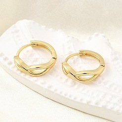 Infinity Brass Hoop Earrings for Women&nbsp;EJEW-U068-01G